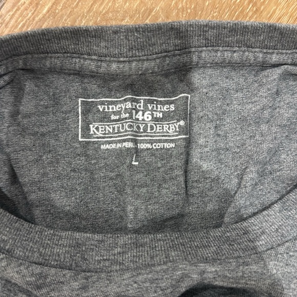 Vineyard Vines Charcoal Long Sleeve Men's Tee - Picture 3 of 4